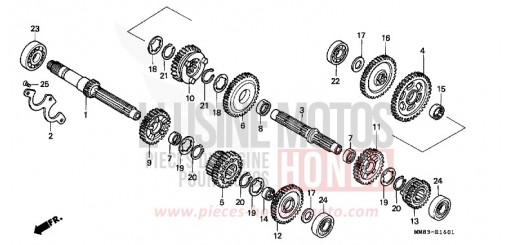 TRANSMISSION (2) VT1100CR de 1994